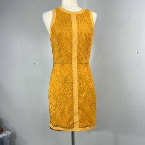 Adelyn Rae Elegant Yellow Lace Dress